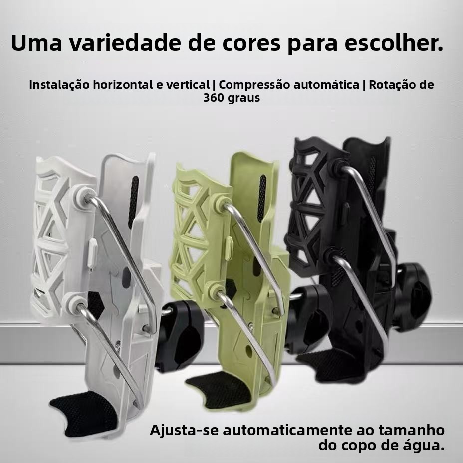 Suporte Porta Copo Garrafa Ajustável Clipe Rápido para Bicicleta Moto Bike