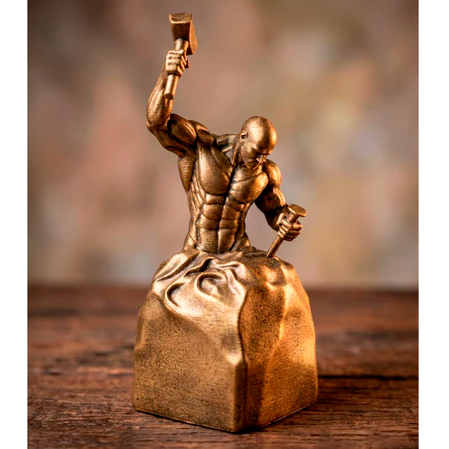 Escultura Self Made Man Estátua decorativa Estatueta Motivacional Decoração Sala Quarto Pequena