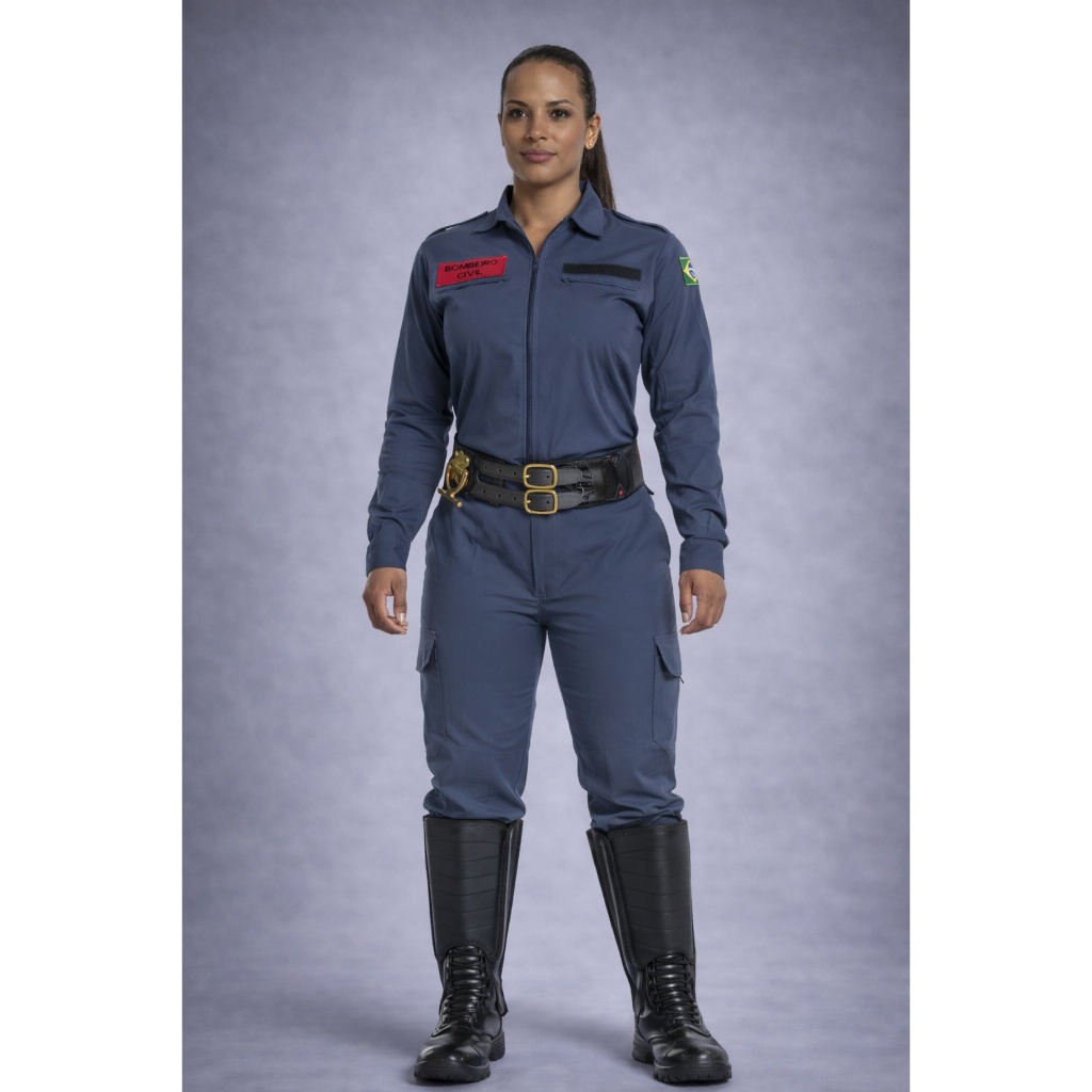 Farda Slim RipStop Verde Petróleo Acinzentado Bordado Nas Costas