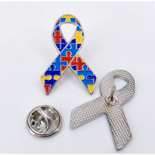 Pin Autismo de Metal TEA Conscientização Broche Botton Quebra Cabeça
