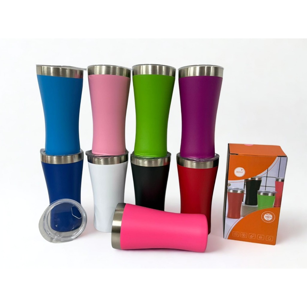 Copo Térmico Tulipa inox 160ml com Tampa Acrílico