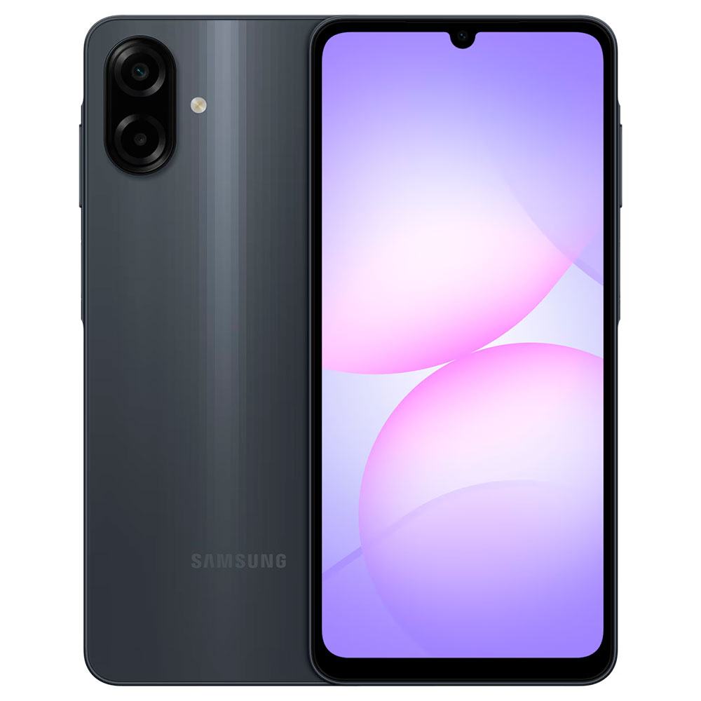 SMARTPHONE SAMSUNG GALAXY A07 SM-A075MZKRZTO 6,7" HD/4G/4GB RAM+4GB RAM PLUS/128GB/ANDROID 15/ PRETO