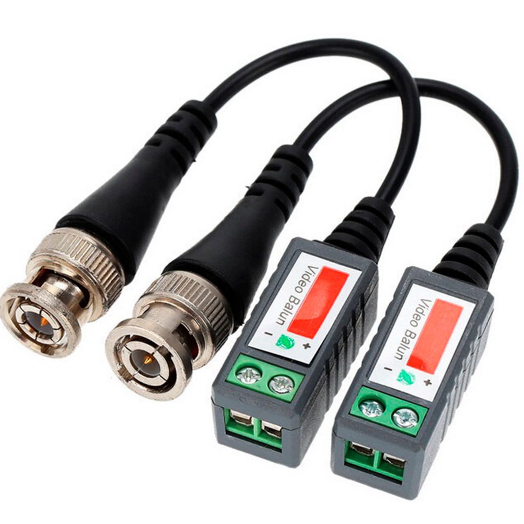 Par Balun Passivo Vb 301P Transmissão Vídeo 4K, HD, Full HD, 4MP Camera Intelbras conector BNC Macho