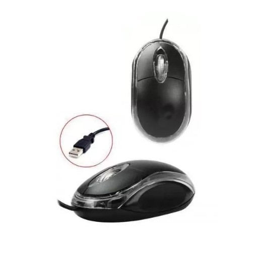 Mouse com fio preto