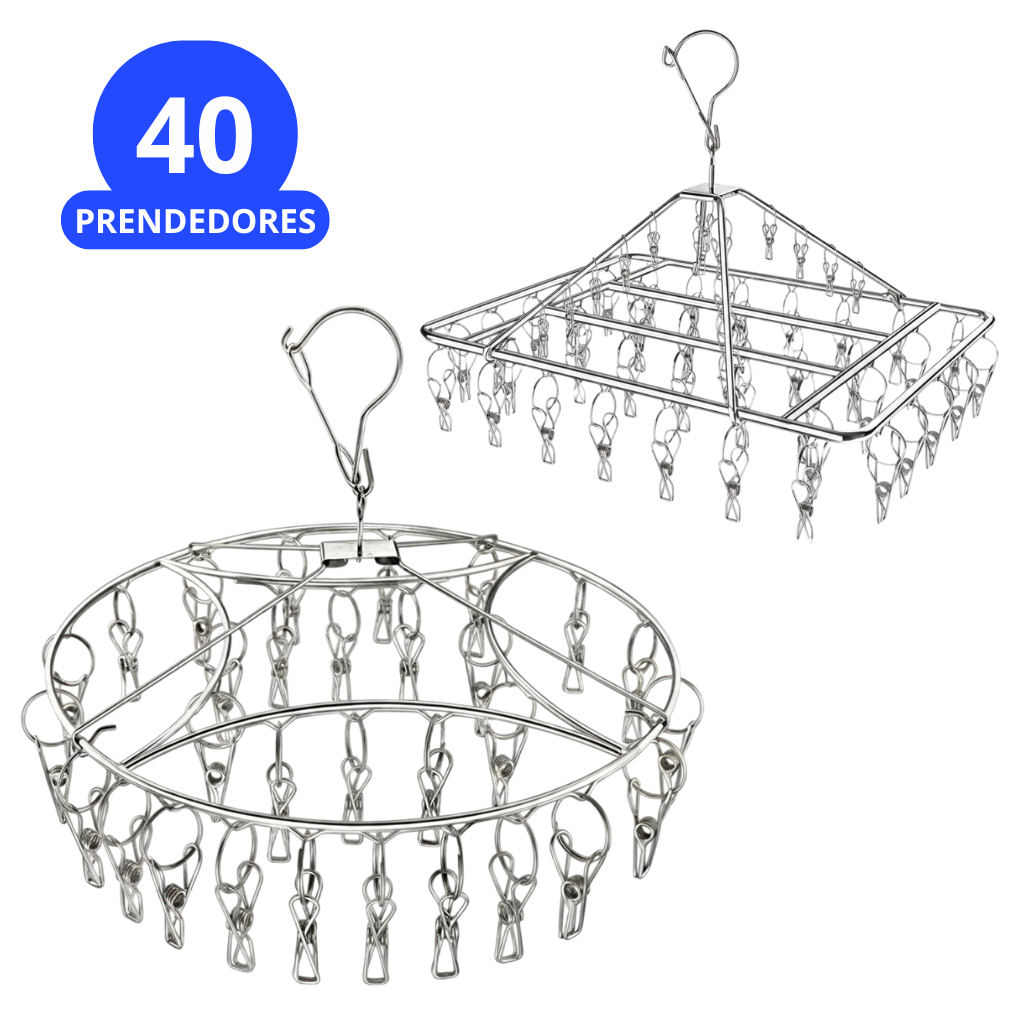 Varal 40 Prendedores Inox Reforçado Para Roupa Intima Meia Cueca Calcinha Premium Roupas