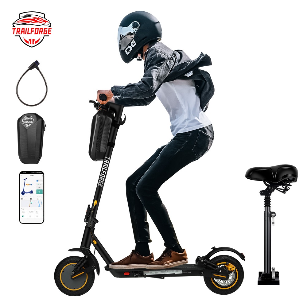 Trailforge-T1 patinete elétrico 800w 10" 45km 12.5AH scooter elétrica com Aplicativo Bluetooth