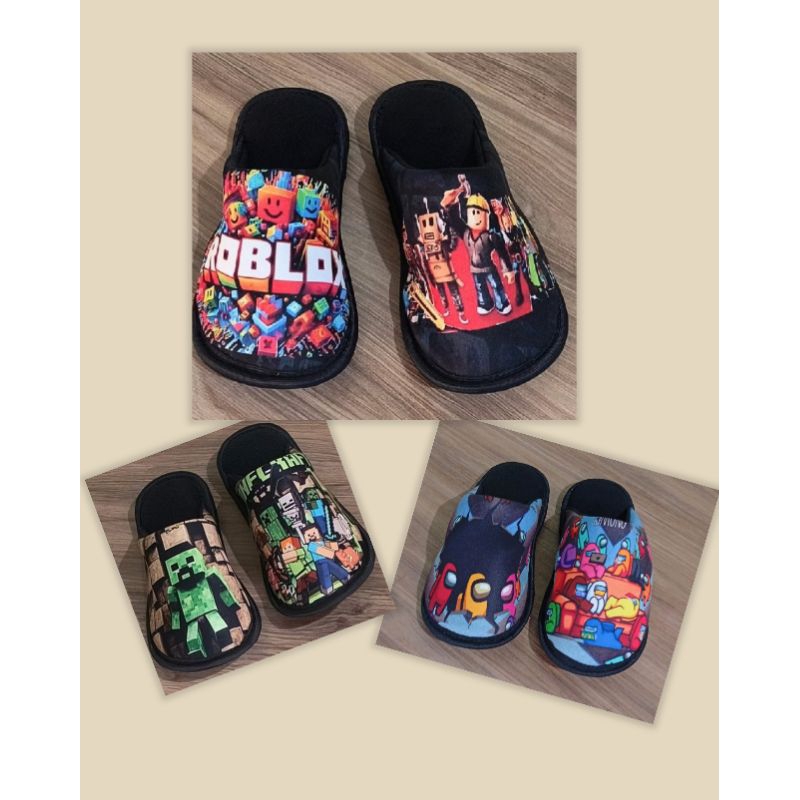 Pantufas/Chinelos de Quarto Infantil Adulto Roblox e Personagens de Vídeo Games