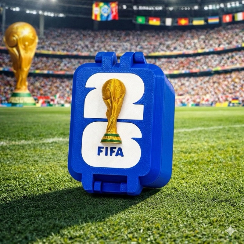 Caixa Porta Figurinhas Copa 2026 Azul –Até 360 Figurinhas