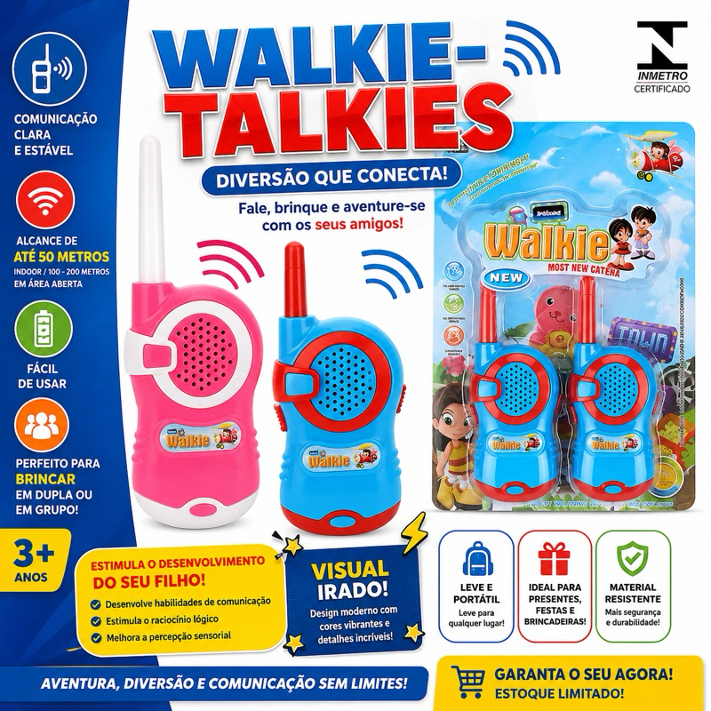 📡🎉 Walkie Talkies Infantil – Diversão, Comunicação e Aventuras Sem Limites! 🎉📡