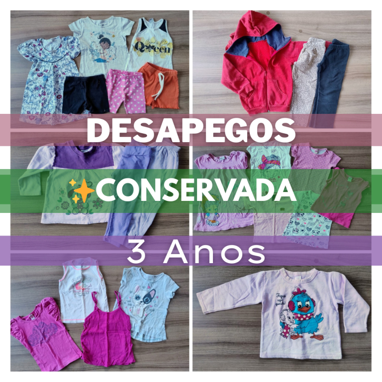 (Desapegos/Brechó Bebê) Roupas Infantil - Tamanho 3 anos Meninas - Conservado ✨ -  Lotes e Peças únicas