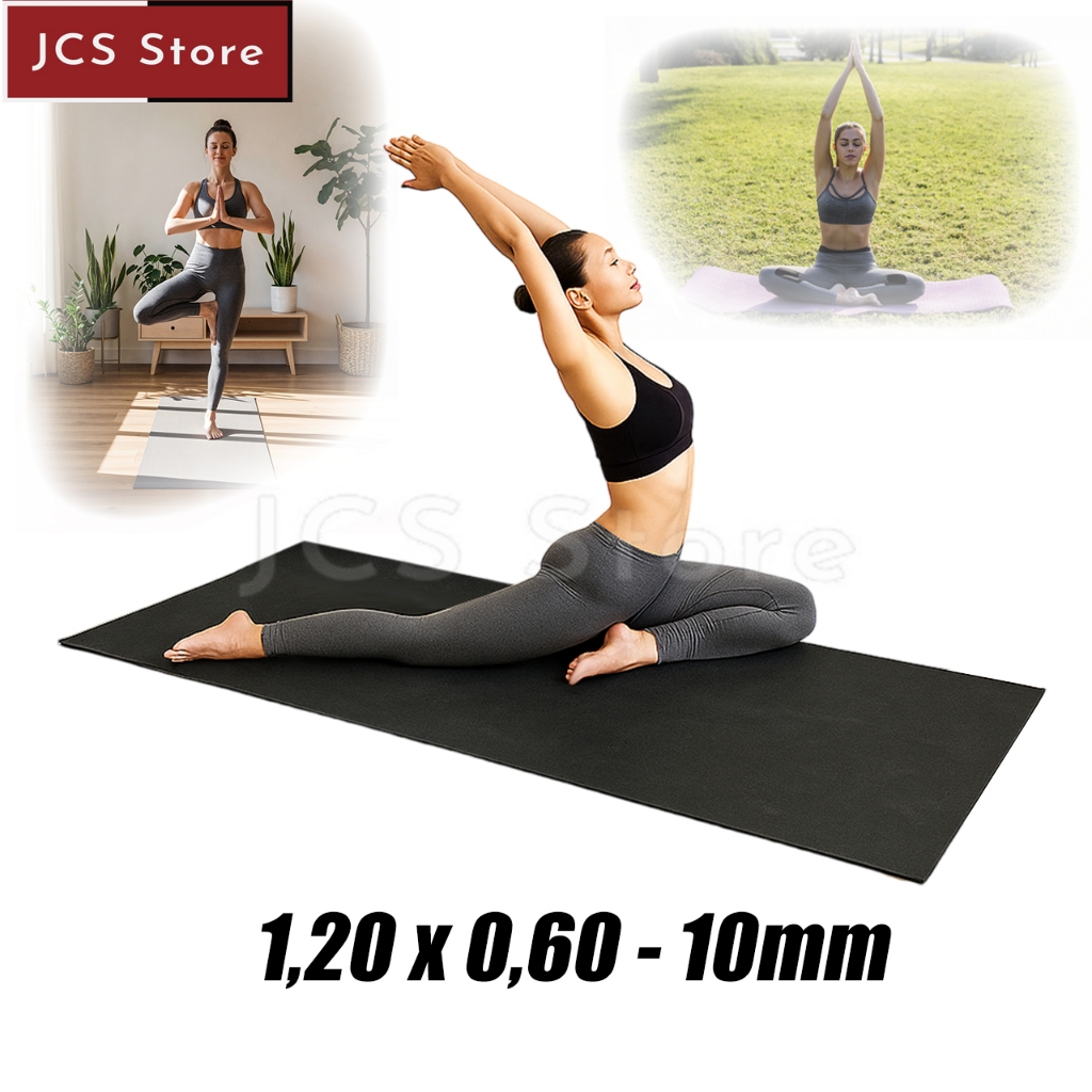 Tapete de Yoga 1,20 x 0,60 x 10mm Colchonete Exercícios Aeróbico