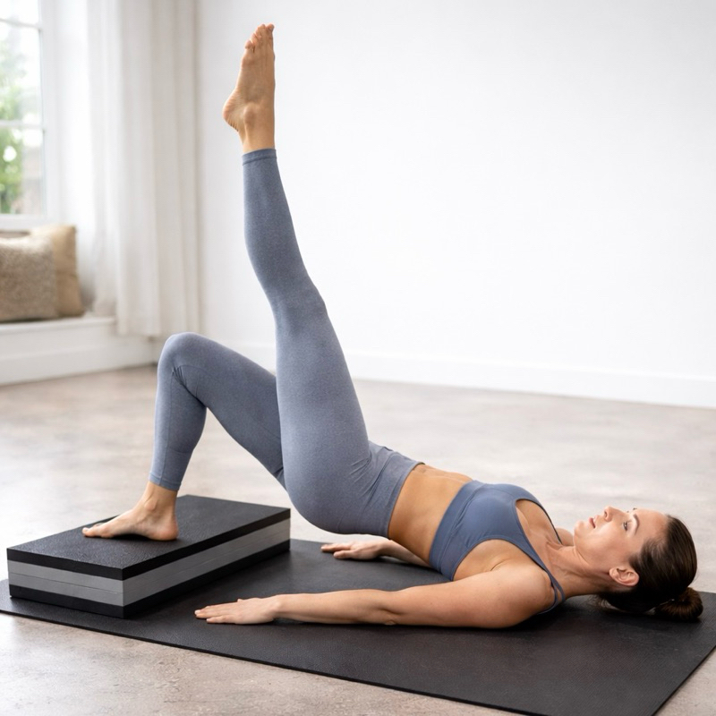 Step EVA Alta Densidade 48x24x8cm Apoio Para Pilates Yoga Exercícios Fisioterapia