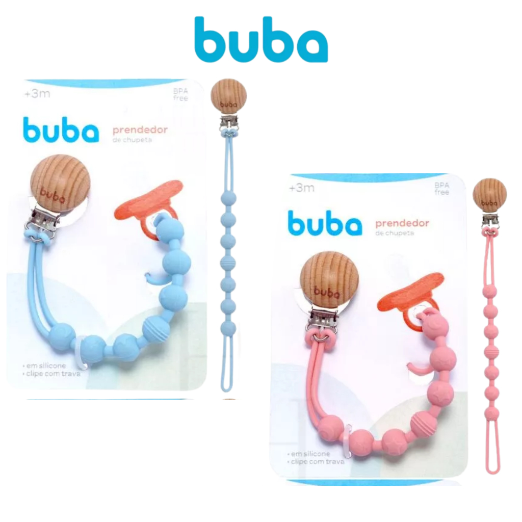 Prendedor de Chupeta em Silicone com Trava Buba