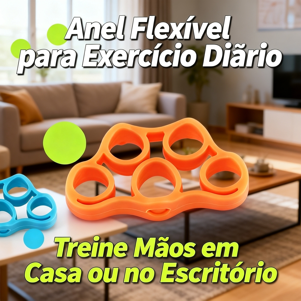 Kit Anéis de Exercício para Dedos com Diferentes Níveis de Resistência – Aparelho de Fortalecimento