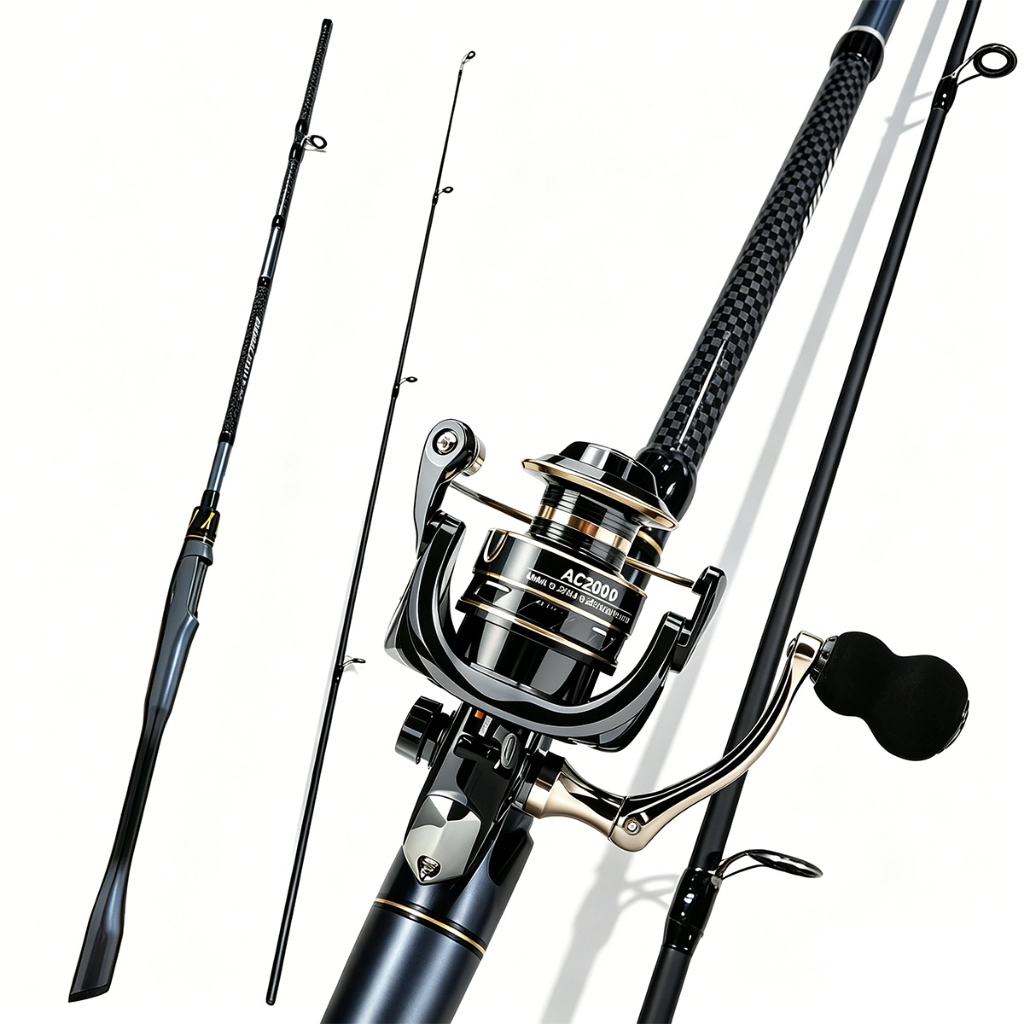 Vara de Pesca Carbono para Molinete, Resistente para Pesca Esportiva