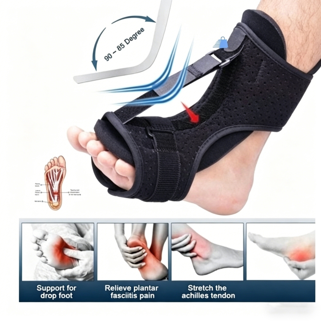 【24 Hora Envio】Órtese Noturna Fascite Plantar Esporão Tala Ortopédica Suporte Pé