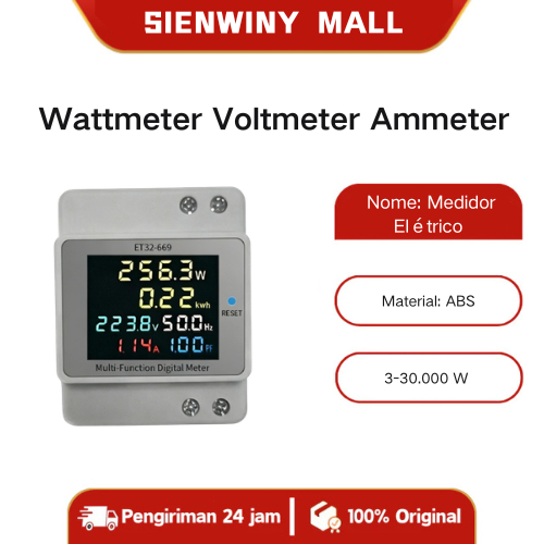 Wattmeter Voltmeter Ammeter 110v 220v 100a Ac ET32-669