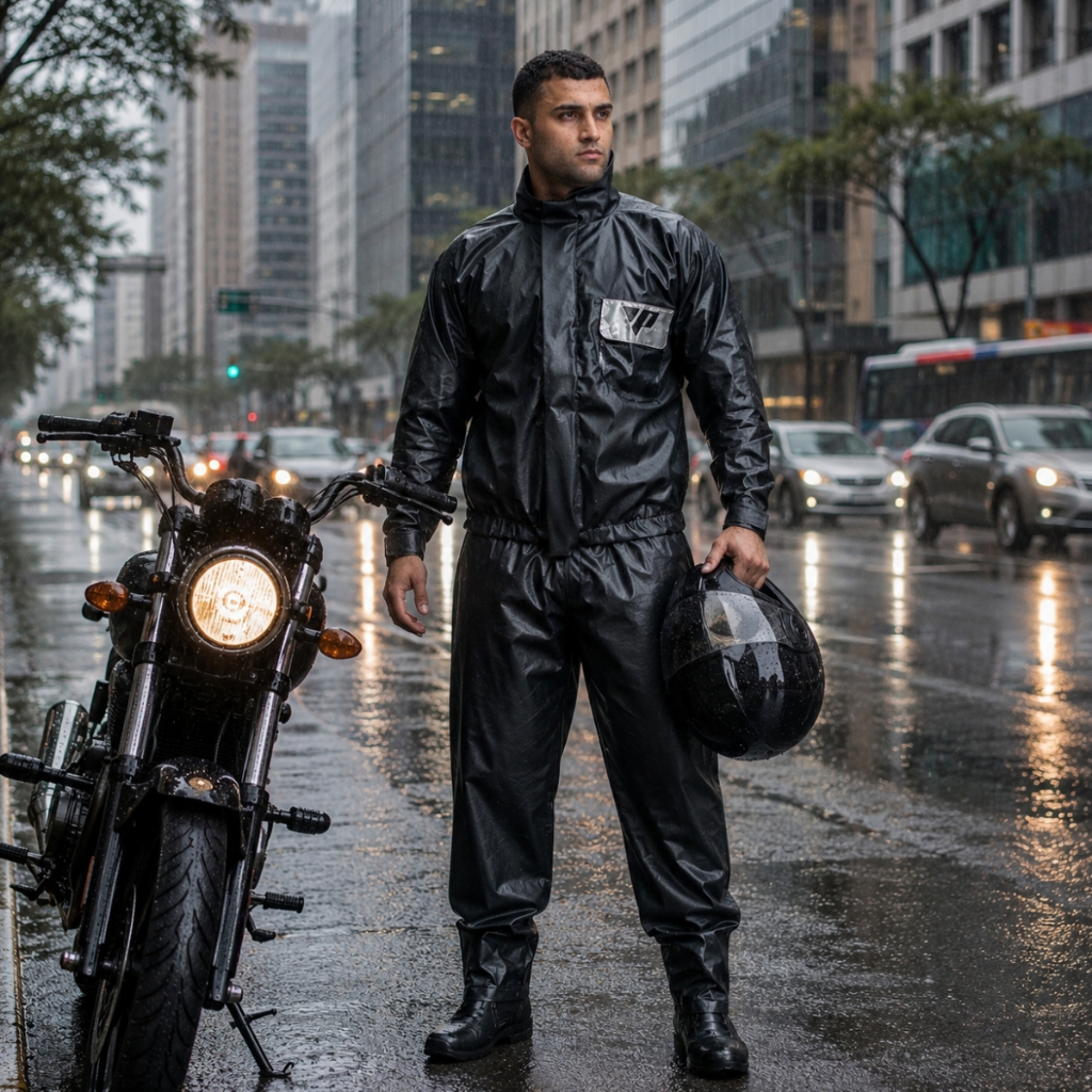 Capa De Chuva Motoqueiro Impermeável Original Roupa conjunto Pantaneiro jaqueta calça contra chuvas