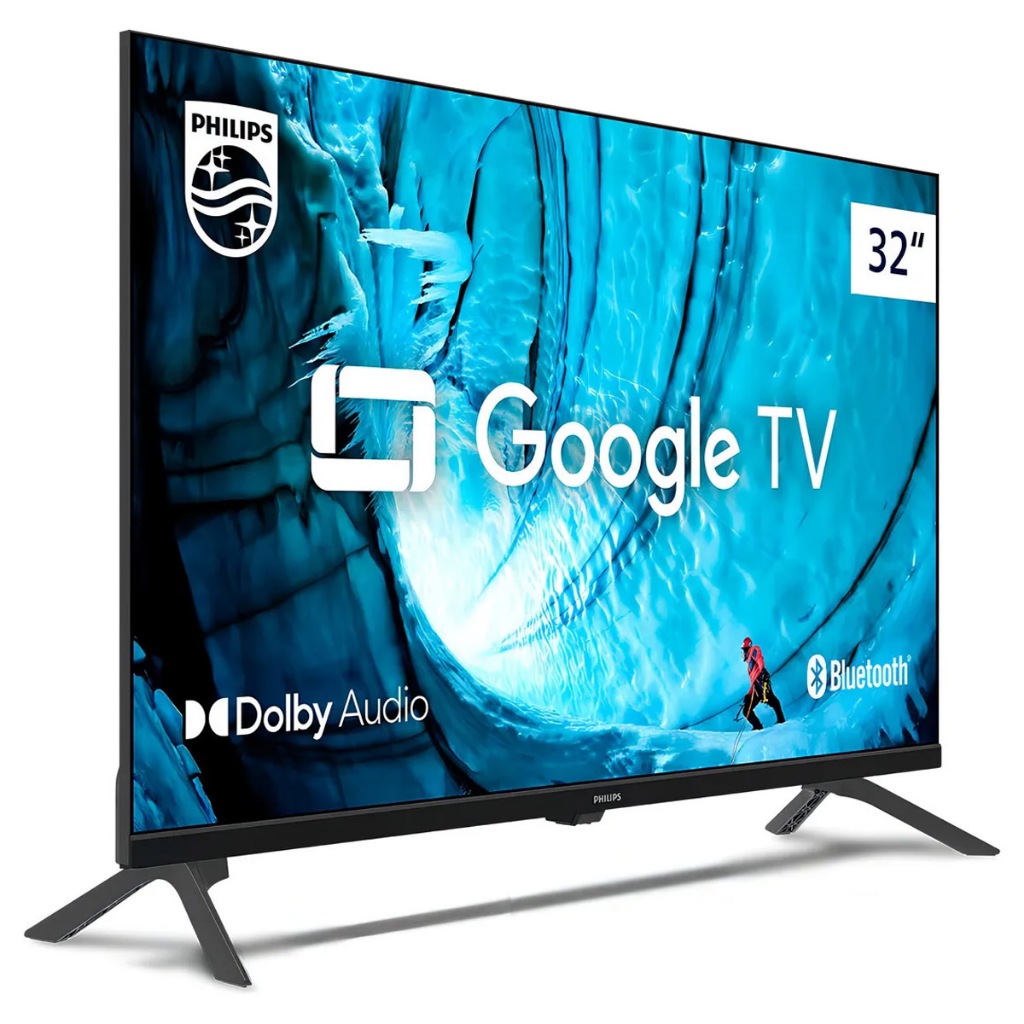 Smart TV LED Philips 32" Ultra HD 32PHG6909/78 Google TV Comando De Voz Wi-Fi HDMI USB Televisão