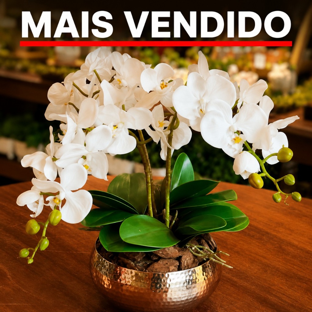 Folha De Orquídea Artificial Pequena Decorativa Folhagem Verde