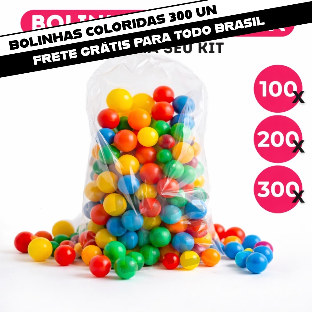 Bolinhas Coloridas Piscina Infantil 76mm Plástico Resistente Criança Kit 100 200 300 Não Amassa