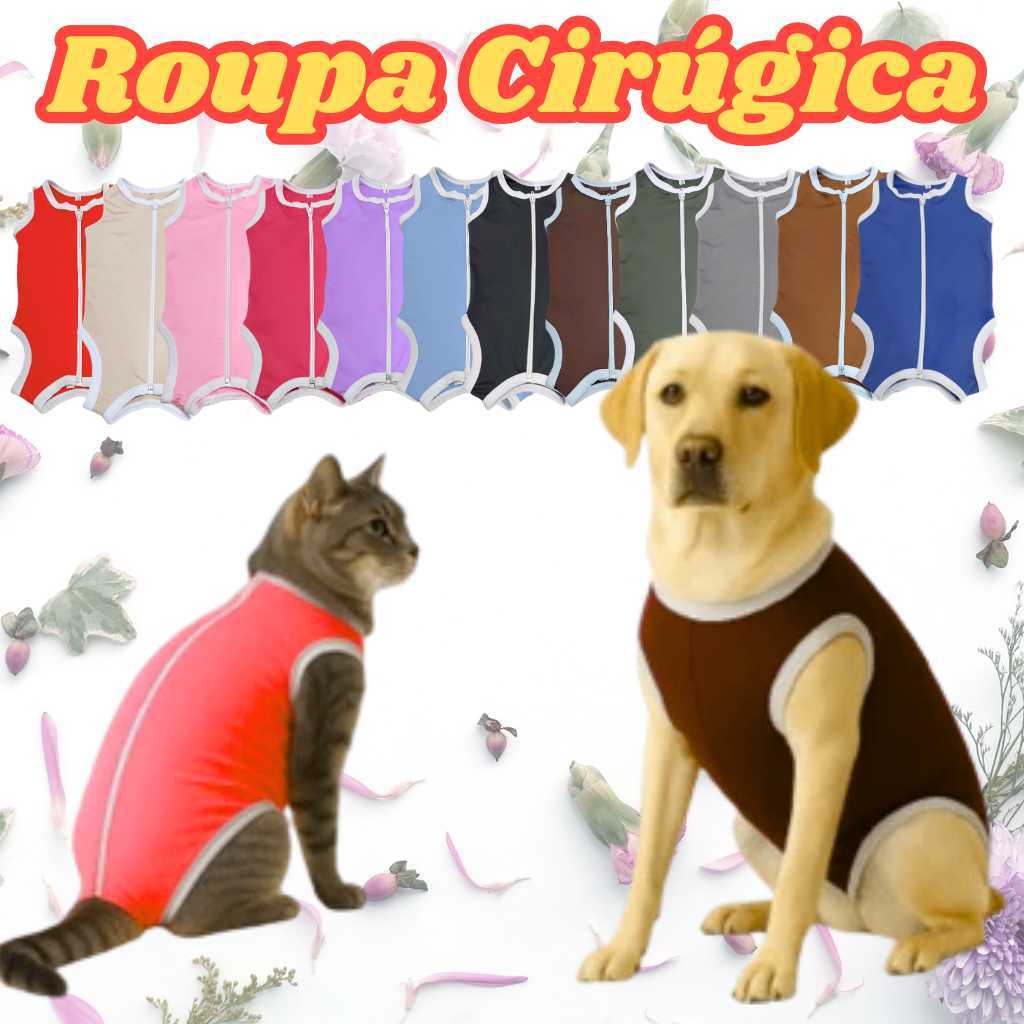Roupa cirúrgica  Castração Protetora para cães e gatos pós cirúrgica macho e fêmea