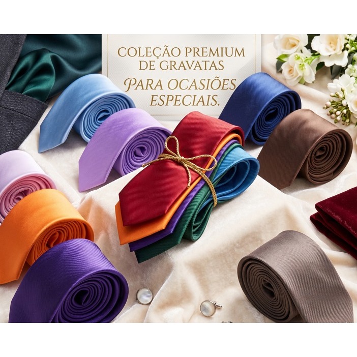 Gravata Slim Masculina Listra Premium Ideal para Casamento Formatura e Trabalho Social Elegante