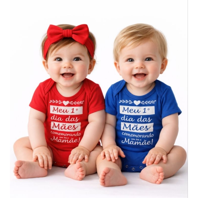 Body Personagem Meu Primeiro Dia Das Mães Com A Mamãe Bebê Menina