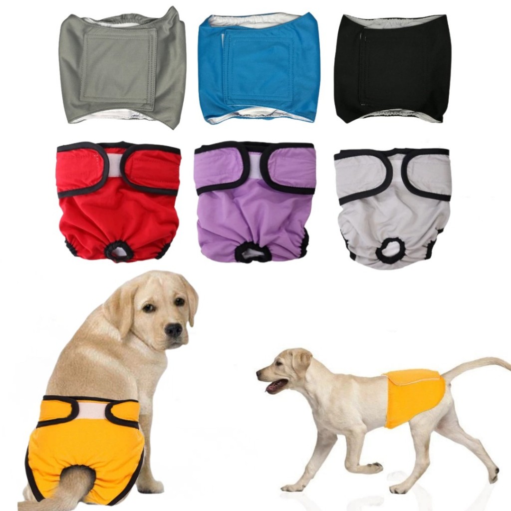 Fralda Pet Reutilizável Impermeável Lavável para Cães Macho e Fêmea Ajustável LR-0340/0341