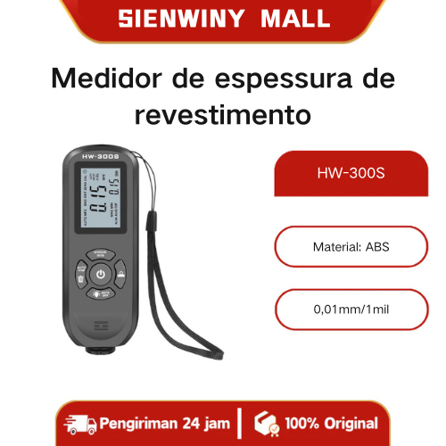 HW-300S Medidor de espessura de revestimento de alta precisão Digital Paint Film Tester LCD Backlight Display