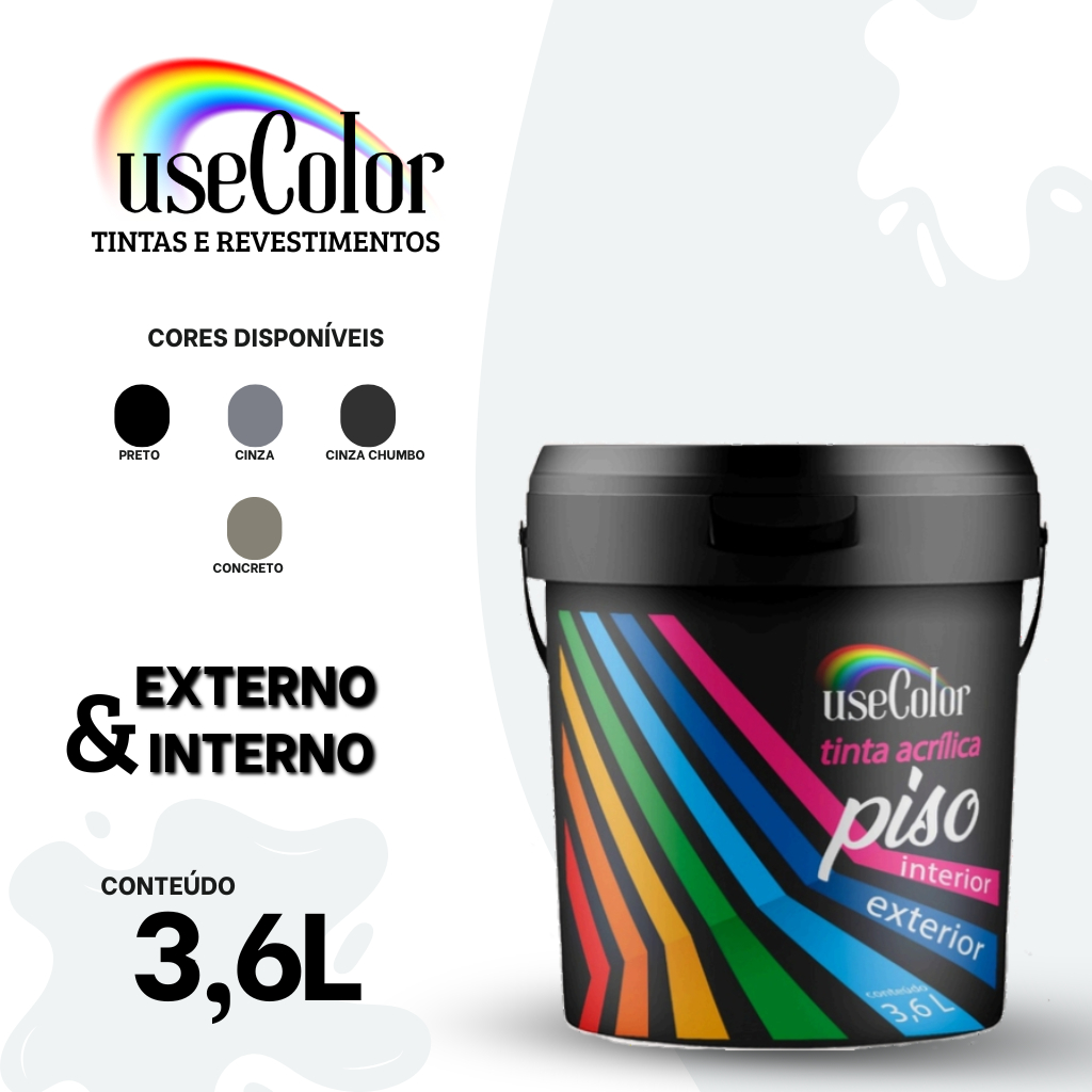 Tinta Piso Econômica  3,6L (Base Água) Excellente cobertura e Resistência