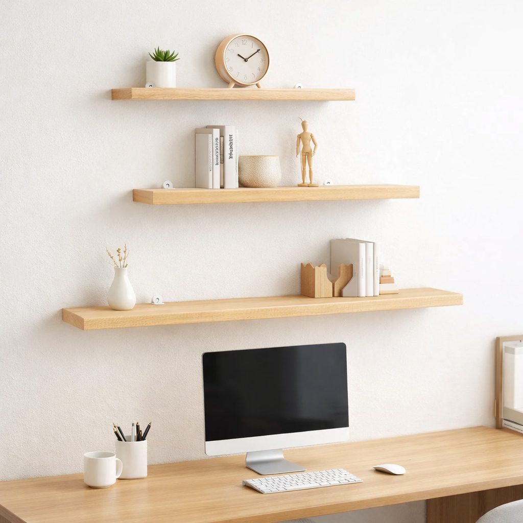 3 Prateleira Madeira multiuso Suporte Decoração Moderna Fácil Instalação envio imediato