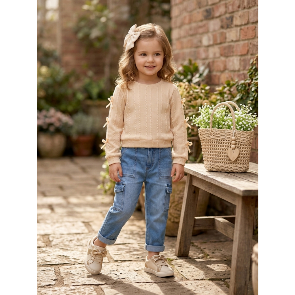 Blusa Manga Longa Infantil Moda Feminina Roupa Menina Conforto, Estilo e Delicadeza