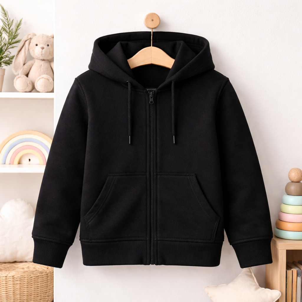 Blusa de Moletom Infantil com Ziper e Capuz Agasalho Menina e Menino