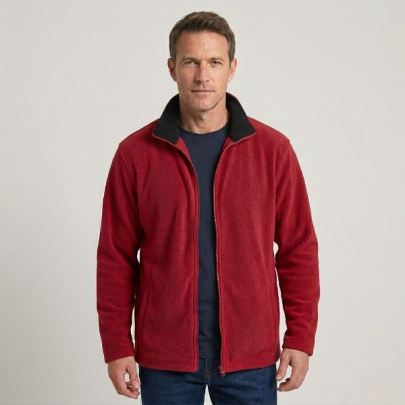 Jaqueta Masculina Fleece Polar Térmica Com Zíper Inverno Trilha Blusa De Frio