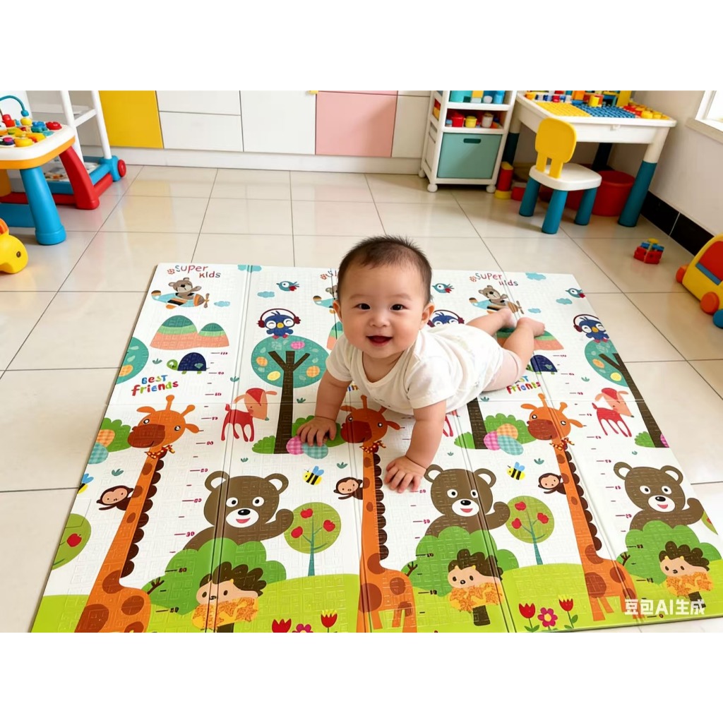 200x180cmx7mm  TAPETE TATAME INFANTÍL EMBORRACHADO UNISEX