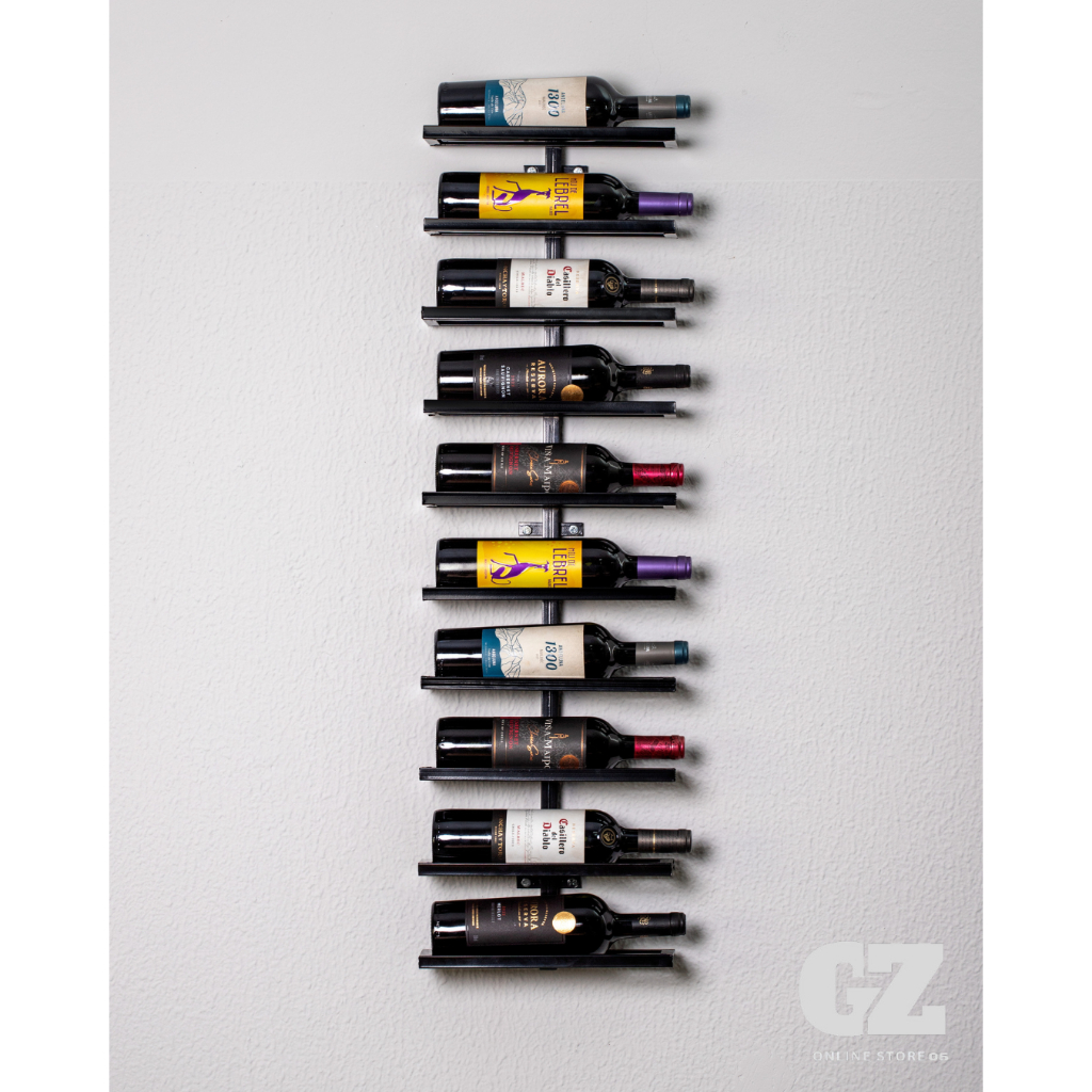 Adega de Parede Vertical p/ até10 Garrafas Porta Vinhos Suporte Decorativo
