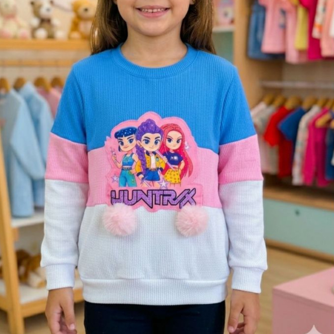 MOLETOM INFANTIL GUERREIRAS  DO K-POP FEMININO E MASCULINO