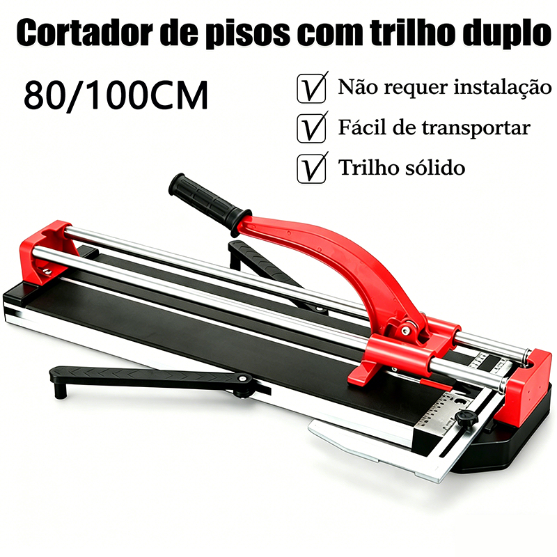Cortador de Porcelanato 80/100cm Profissional para Piso Azulejo com Precisão