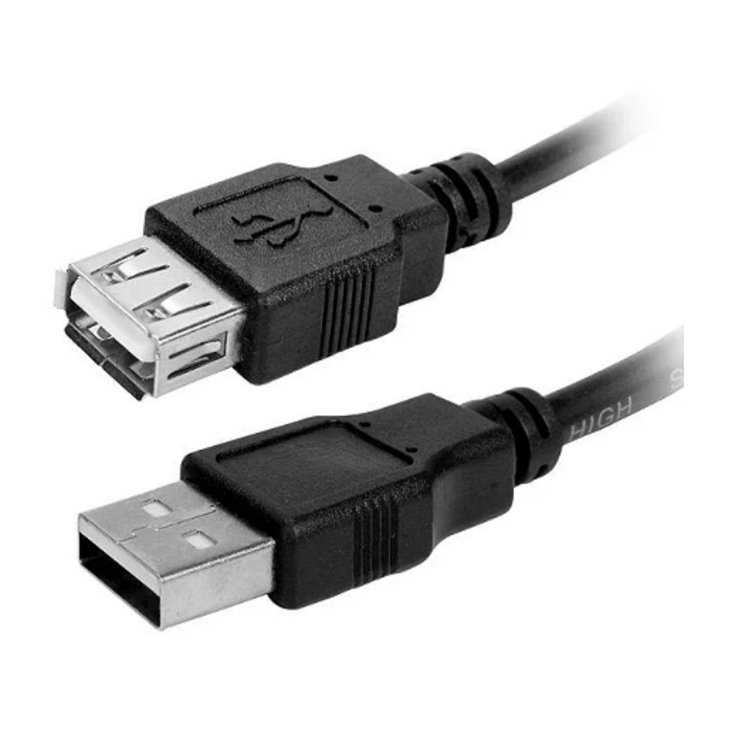 Cabo Extensor Usb 1,5 Metros Com Filtro 2.0 Macho/femea Preto