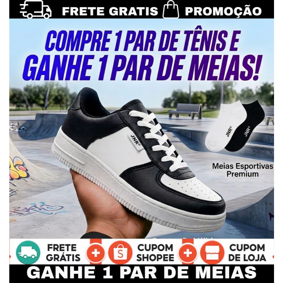 Tênis Masculino Casual Unissex Lançamento Confortável  + brinde surpresa envio imediato frete gratis