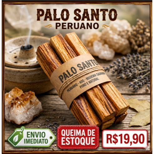 Palo Santo  Incenso peru 100% Nat Veg Limp energ Madeira Sagrada/ Pau Santo Legítimo