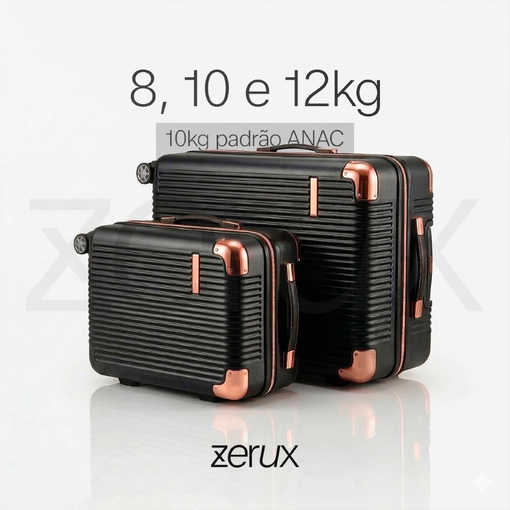 Mala De Bagagem Viagem 8kg 10kg 18kg Expansiva Dupla Zíper 360° 4 Rodas Bloqueio Senha ABS