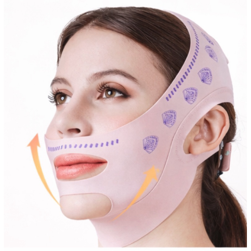 Bandagem Facial Rosa Modelagem e Levantamento do Queixo