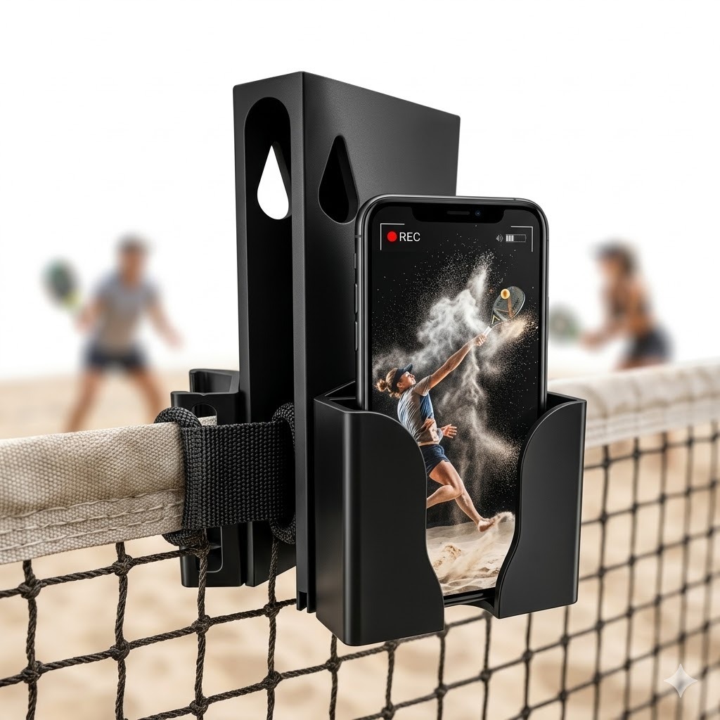 Suporte De Celular Para Rede De Beach Tênis Paddle