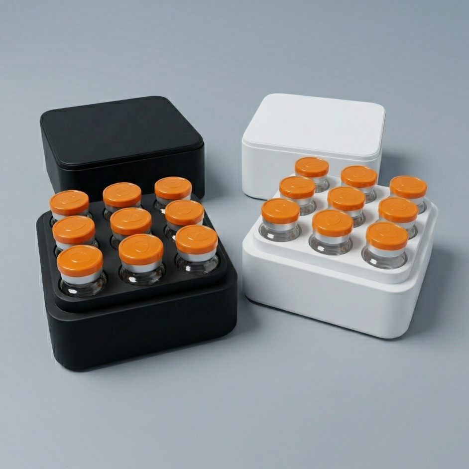 Caixa Porta Ampola 3ml a 5ml Case Organizadora p/ Tirze 9 Porta Frascos Ampolas Para Vacinas e Injeções