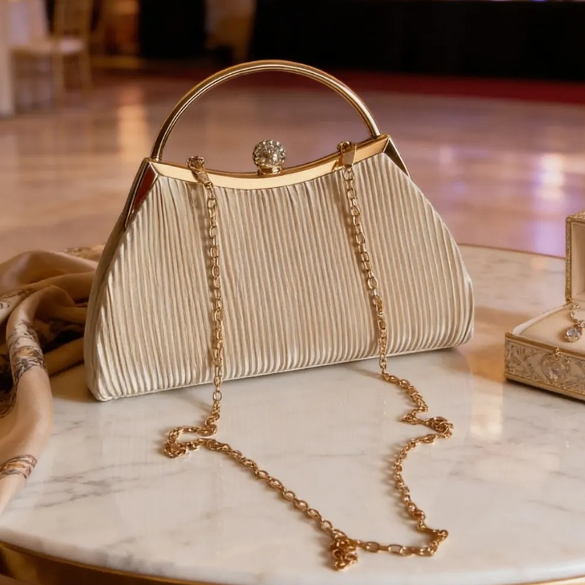 Bolsa Feminina Clutch De Festa Noite Prata Bolsa Para Casamento Madrinha Dourada Strass Metal