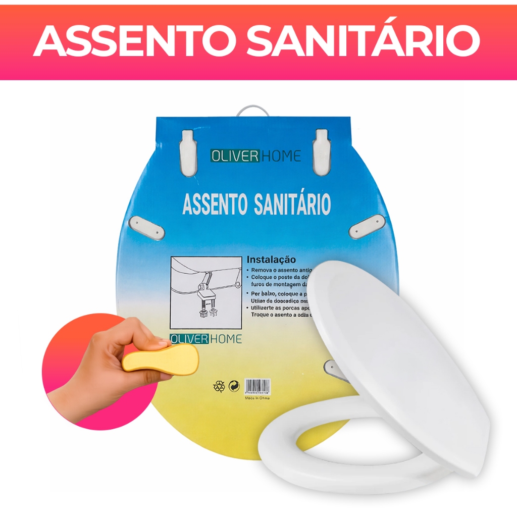Assento Sanitário Almofadado Tampa Vaso Oval Universal Redondo Deca Celite Icasa Logasa Incepa Slim