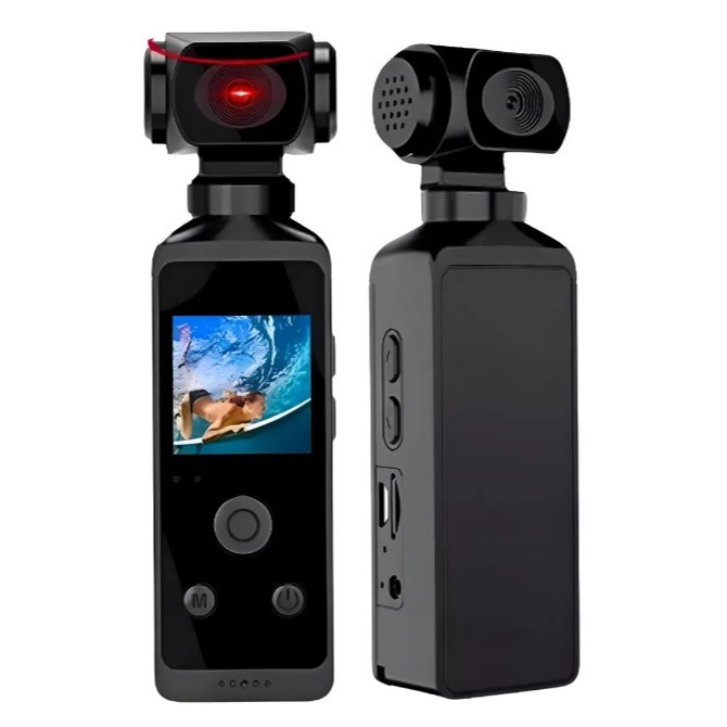 Câmera De Ação Tomate 5 Uhd De Bolso Pocket 360 5k Lcd 1.3 Cor Preto