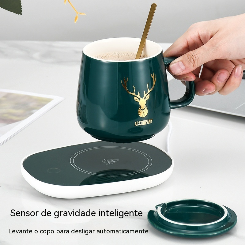 Aquecedor de Xícaras 55°C 220V- Mantém Café/Chá Quente o Dia Todo, Rápido e Uniforme